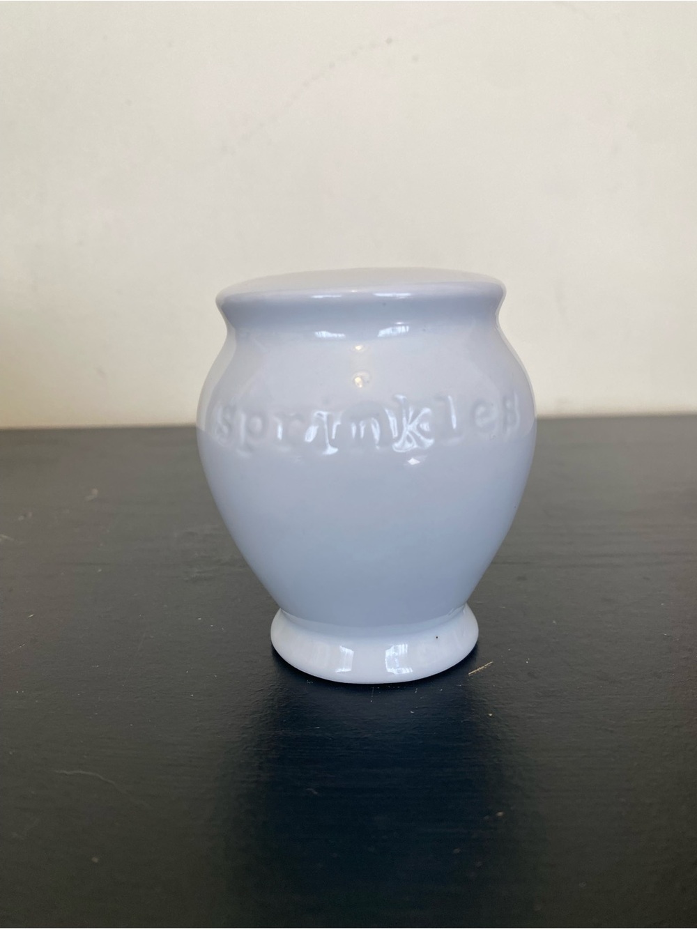 Pottery Barn Great White Condiment Set 3” Sprinkles Shaker Dish w/Stopper ONLY